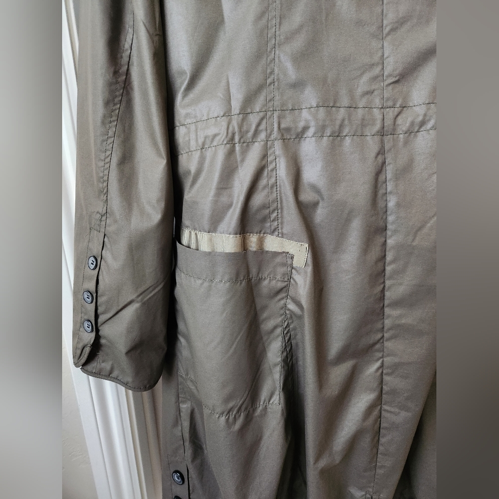 Pile Ou Face Paris Lined Trench/Jacket size 8/T4 | Like New | Muted Green - Picture 12 of 14